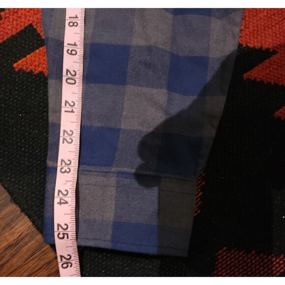 Black Brown 1826 Men's XL Blue & Gray Plaid Button-Down Shirt - Picture 12 of 13